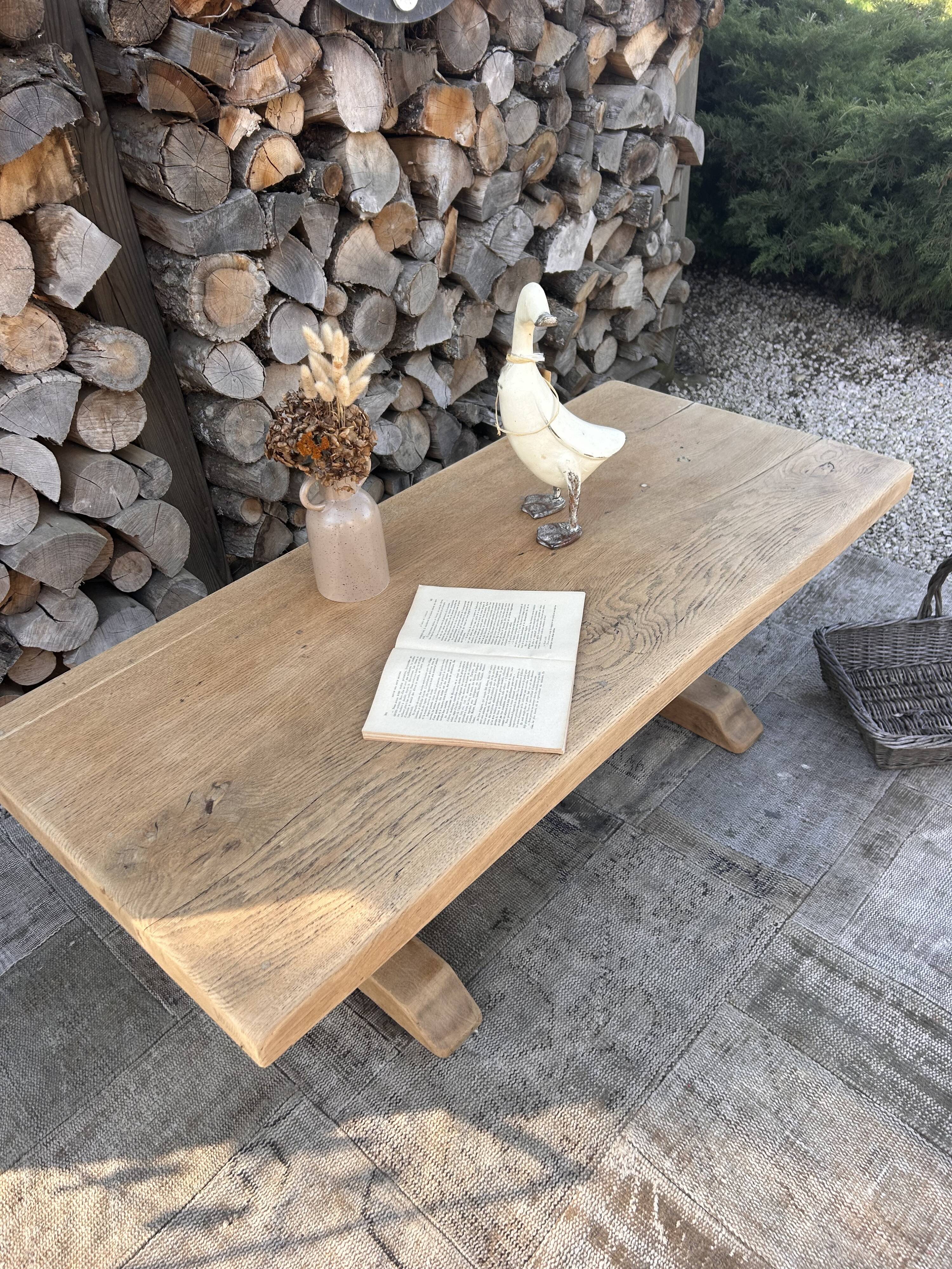 Renovated solid oak coffee table