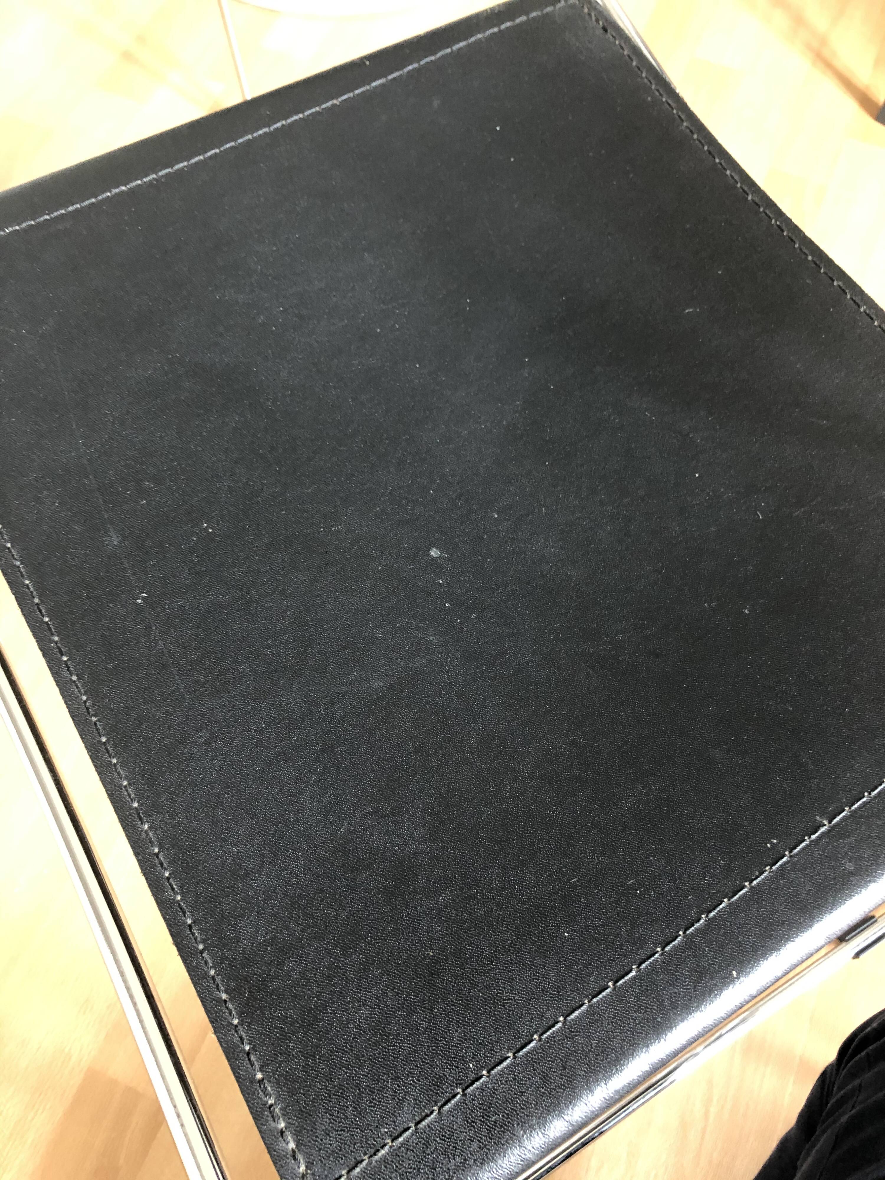 Lot de 4 chaises de salle à manger en cuir Giandomenico Belotti pour Alias