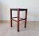 Antique English stool in wood and leather