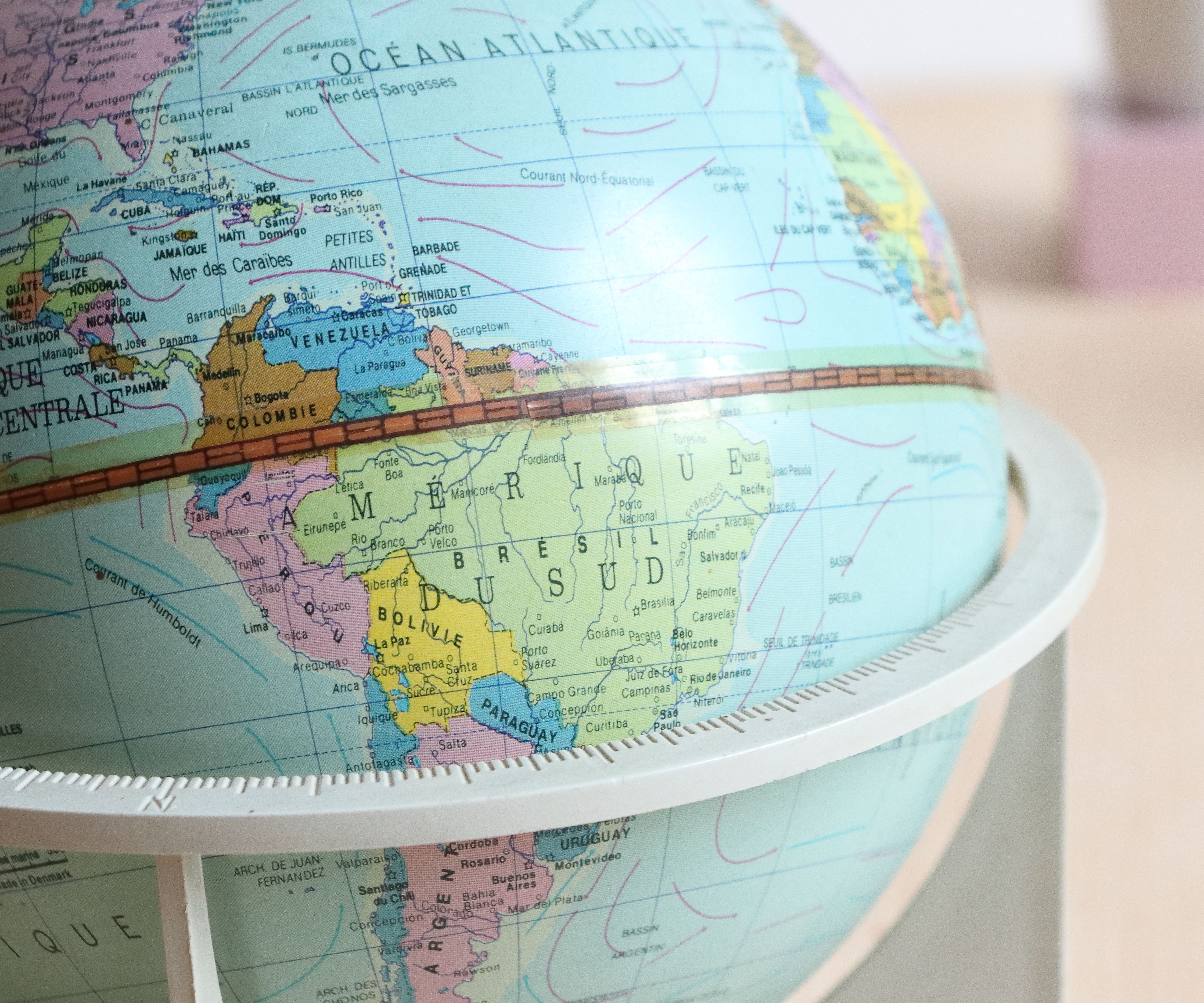 Globe terrestre vintage Scan Globe Danemark