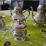 Service à thé - café en métal argenté