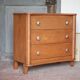 Wooden commode with 3 drawers, storage unit, antique, Art Deco