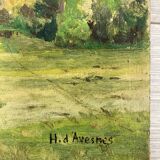 Oil on vintage panel