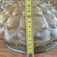 Set of 3 vintage amber moulded glass wall lights and ceiling lights.