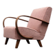 1930 Jindrich Halabala Bentwood Armchair in Pink Boucle