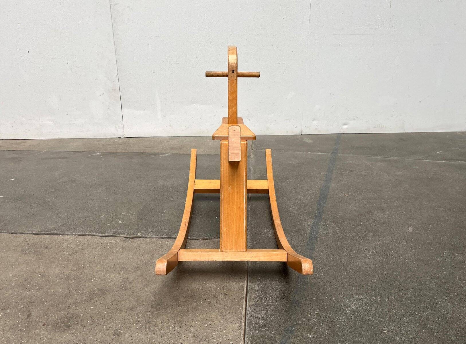Mid-century wooden rocking horse, 1960s
