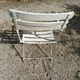 Garden lounge armchair wood metal iron patinated paint