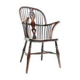 Antique 19th Century Thames Valley Wheel Back Windsor Armchair