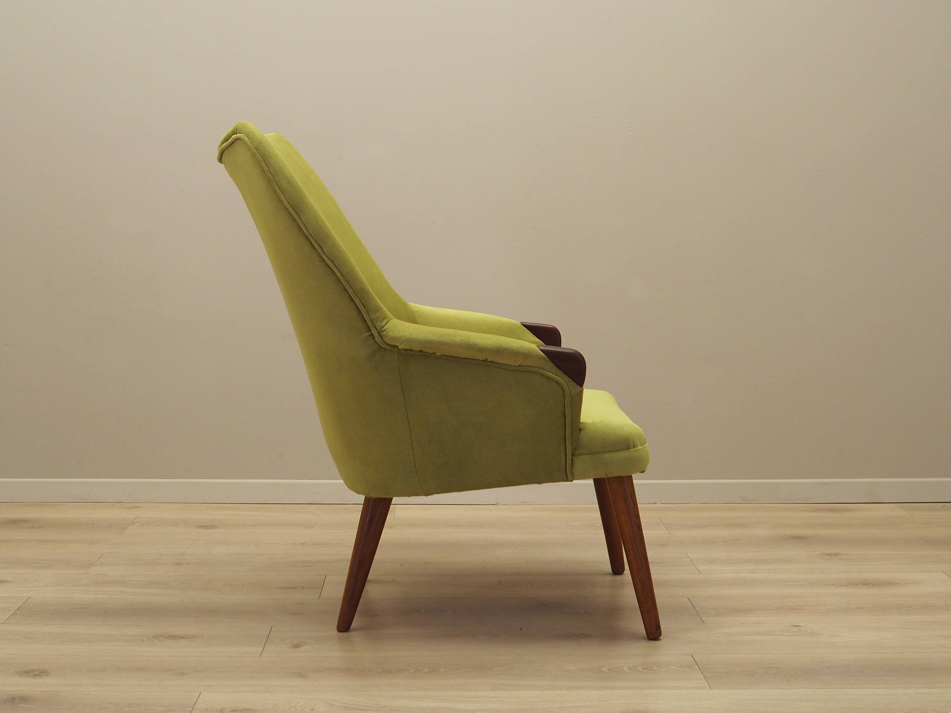 Green armchair, Danish design, 1970s, production: Denmark