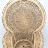 Emmanuelle in rattan and wicker armchair Italy 1960's