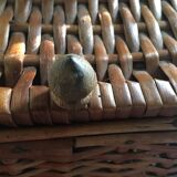 Double flap wicker basket