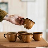 Set of 5 camel coffee cups "Arum"