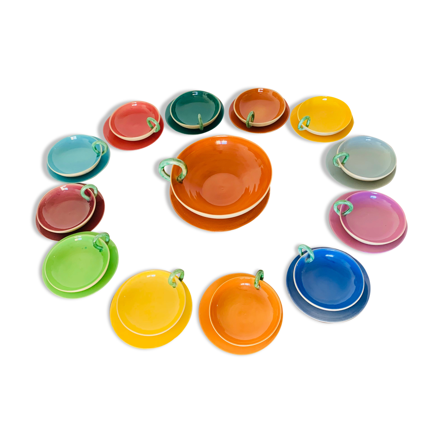 Vintage fruit service by Michel Clément