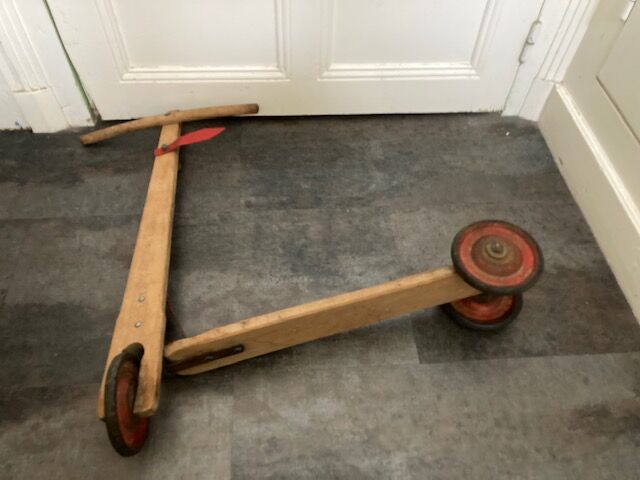 2211787 Old wooden scooter toy 1960s