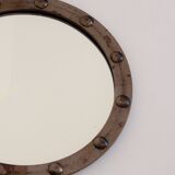 Circular metal porthole mirror, 1950s/60s