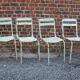 4 metal stackable garden chairs or bistro, Vintage, 1950s-1960s