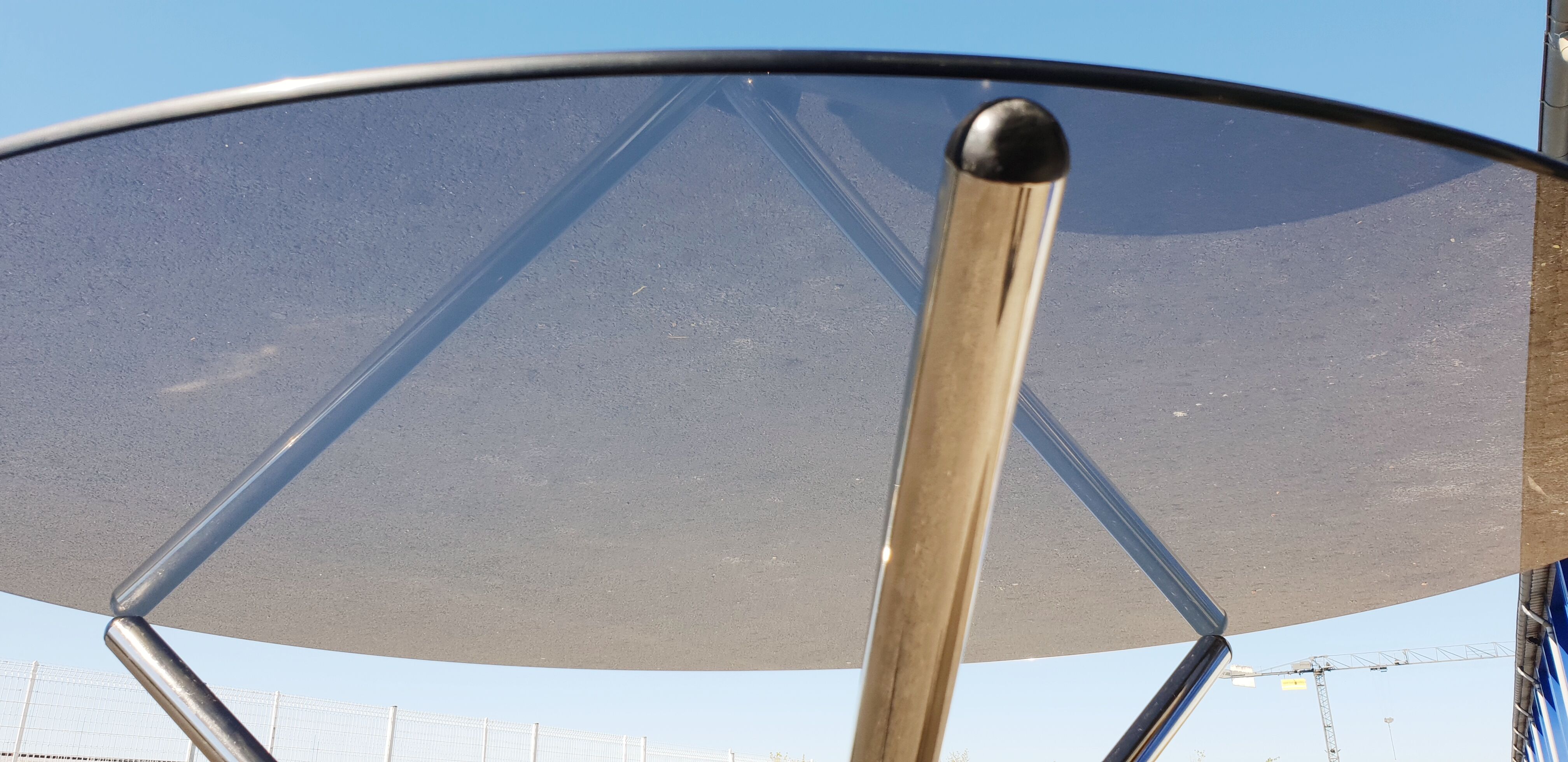 Vintage glass round table