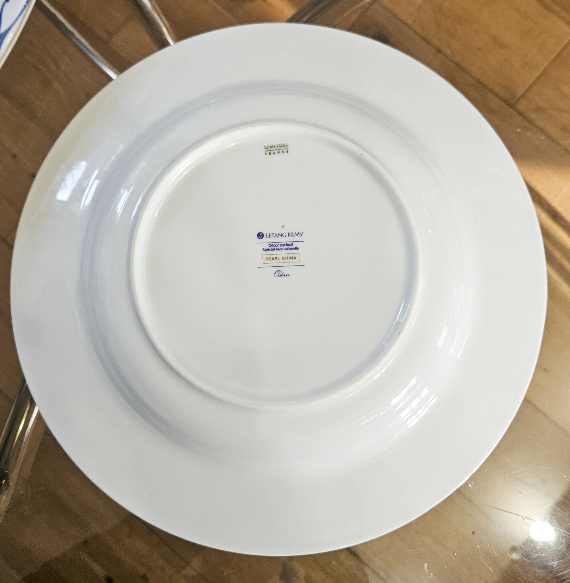 Limoges porcelain service Letang Remy, Odessa Pearl China collection.