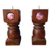Brutalist candle holder pair Capo Esmaltes