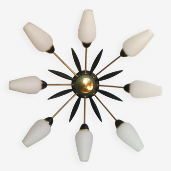 1950s Sputnik, Space-Age Style Stilnovo Spider Ceiling Lamp