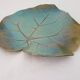 Ceramic Dish Vine Leaf Signature to identify X Luc (40cm)
