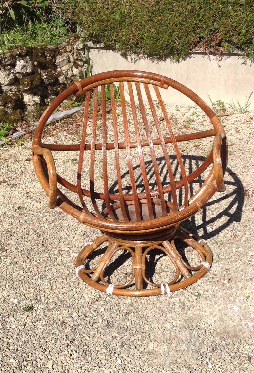 Large rattan armchair Ernest