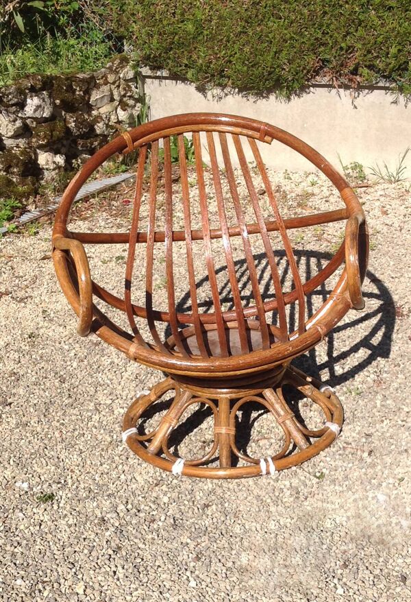 Grand fauteuil en rotin Ernest