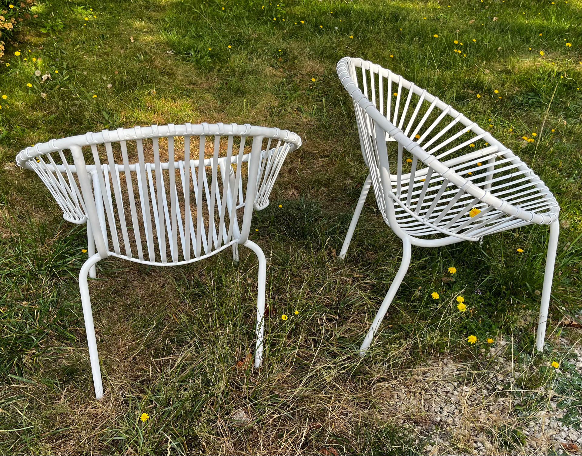 Paire de fauteuils de jardin vintage