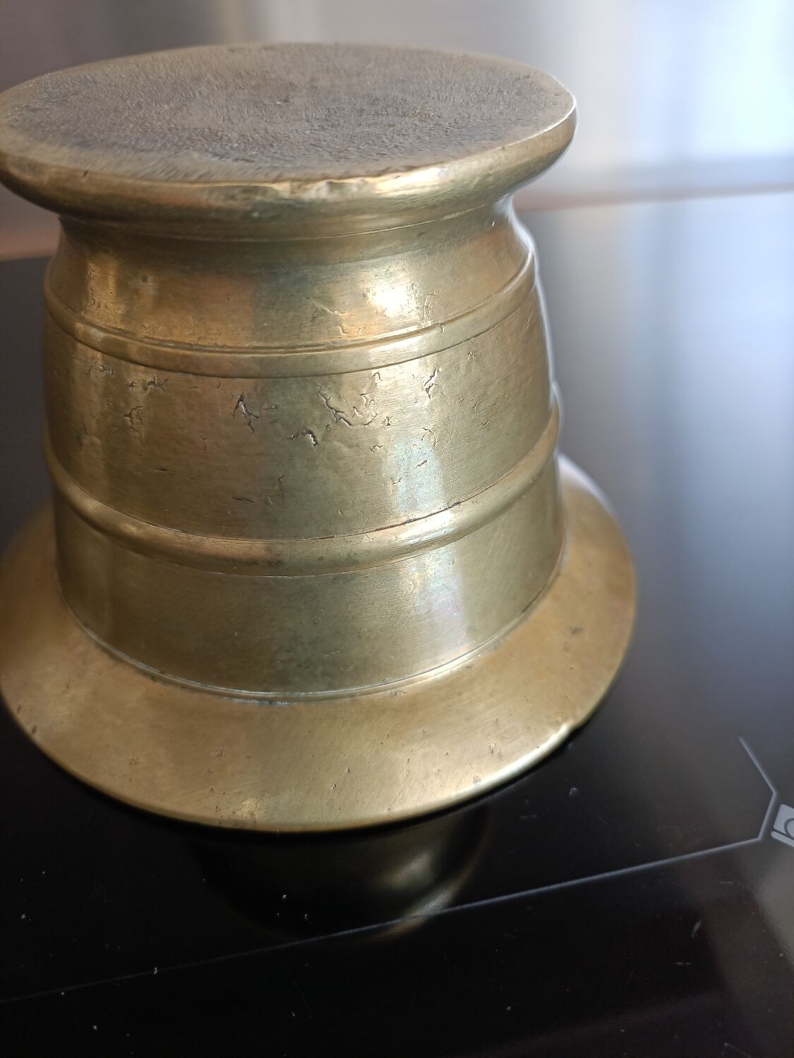 18th century gilded bronze mortar