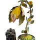 Stylized floral lamp in painted sheet