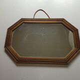 Old copper wood mirror 30x45cm