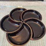 Vintage 70s aperitif tray with cups