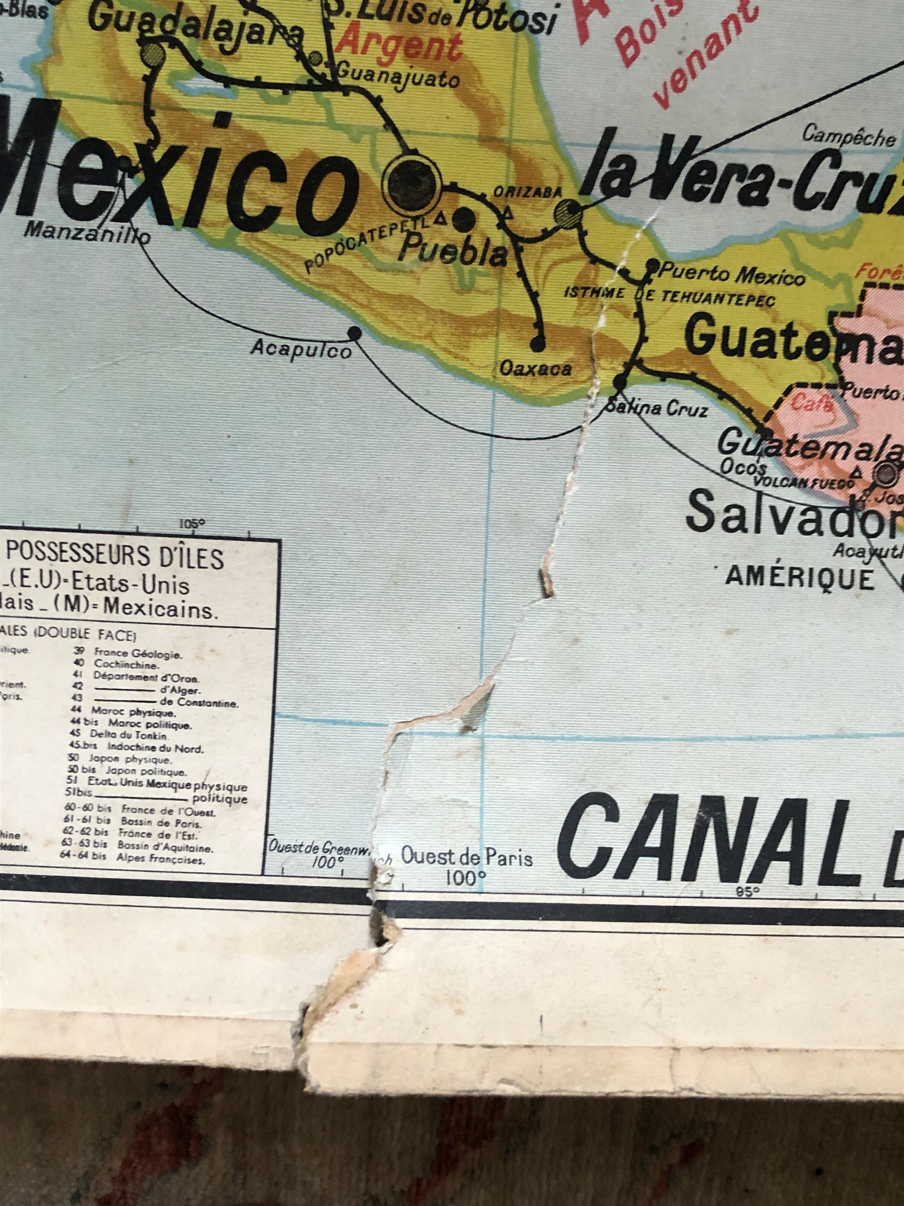 Educational map North America politics June 1950