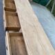 Stripped oak enfilade from 1950, 232cm.