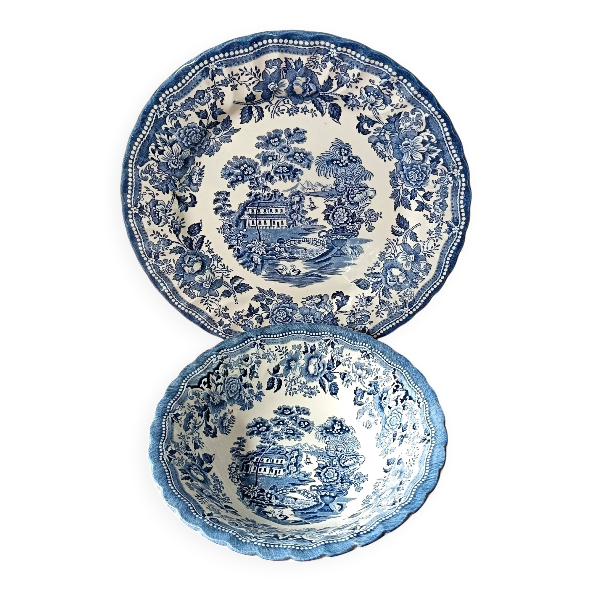 Set of 2 vintage ceramic dishes, churchill england