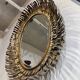 Brutalist brass mirror attributed to Curtis Jere from the 1970s.