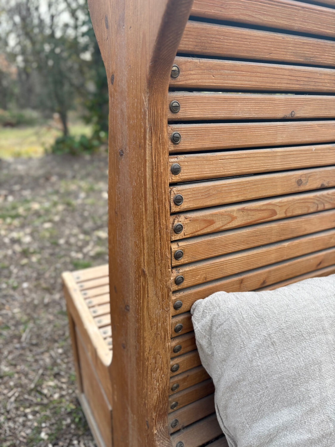 Old double-sided bench