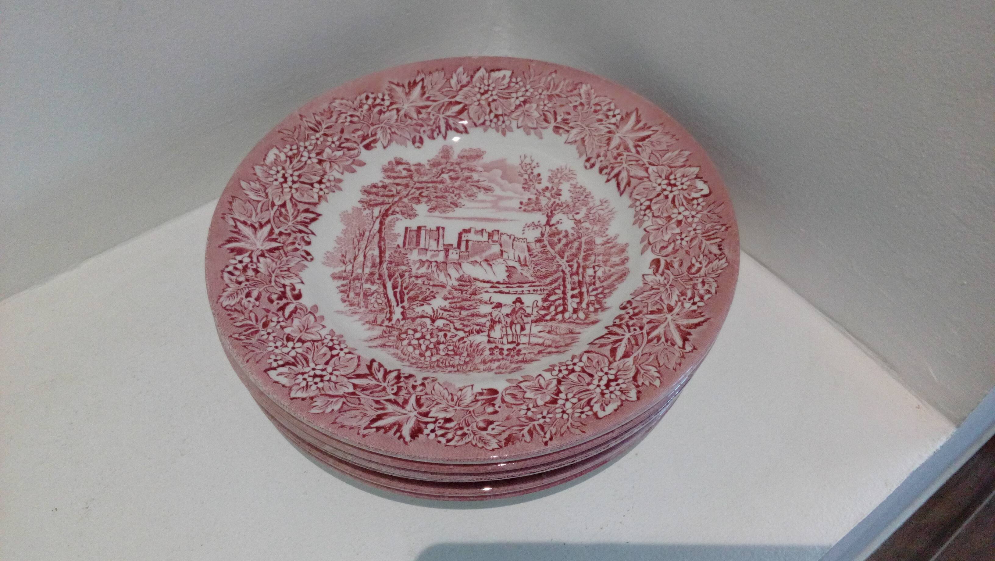 English dessert plates