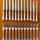Christofle France, 12 dessert knives and 12 dessert forks in new condition.