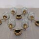 Set of 4 double Art Deco wall lights in Murano glass, France circa 1930.