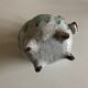 Cubist zoomorphic catchall in glazed earthenware