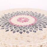 Table basse en mosaïque de perles de style champignon