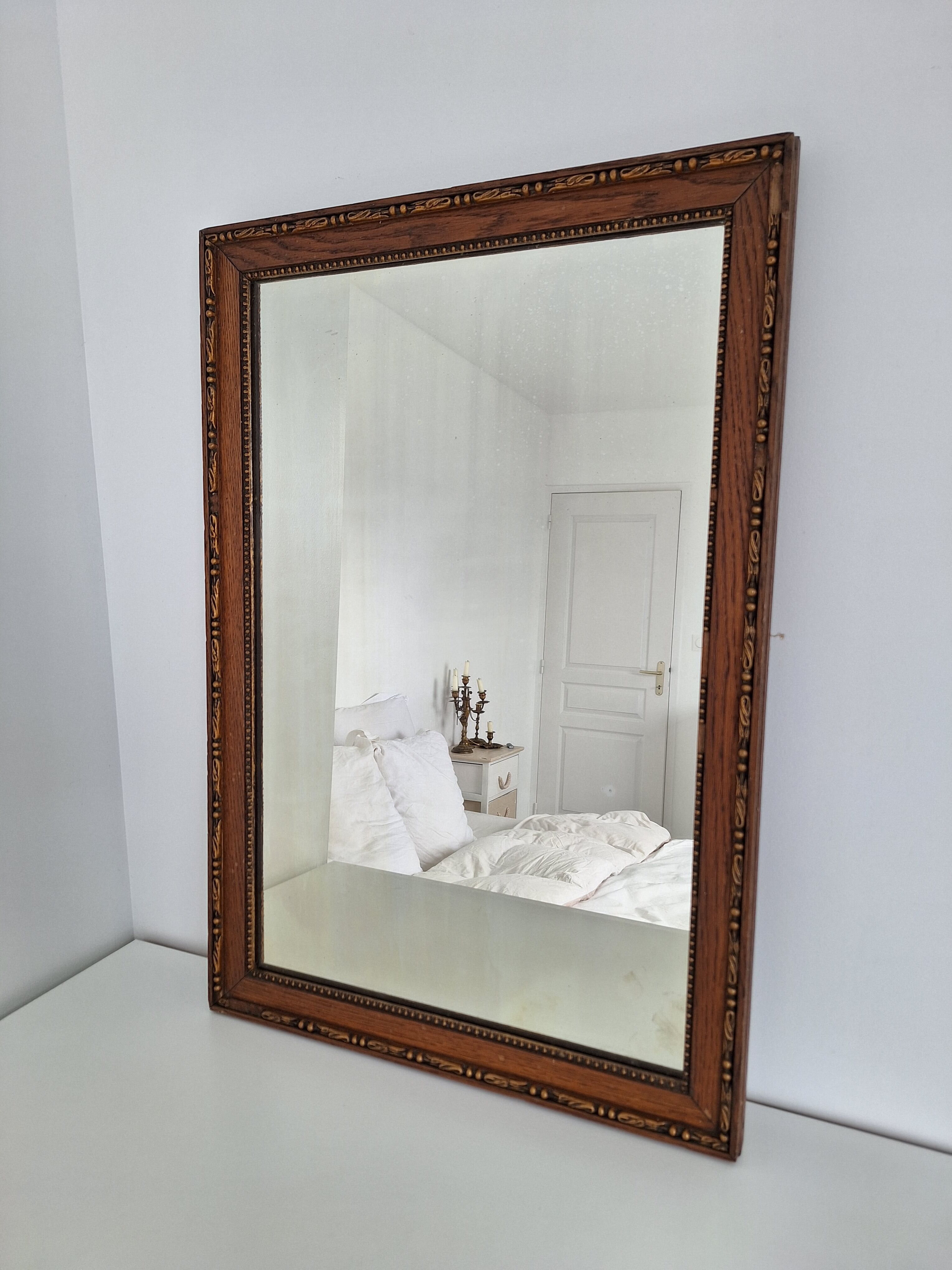 Wooden mirror 68x47cm