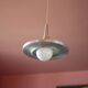 Space Age aluminum suspension, saucer suspension, vintage ceiling lamp, ceiling lamp