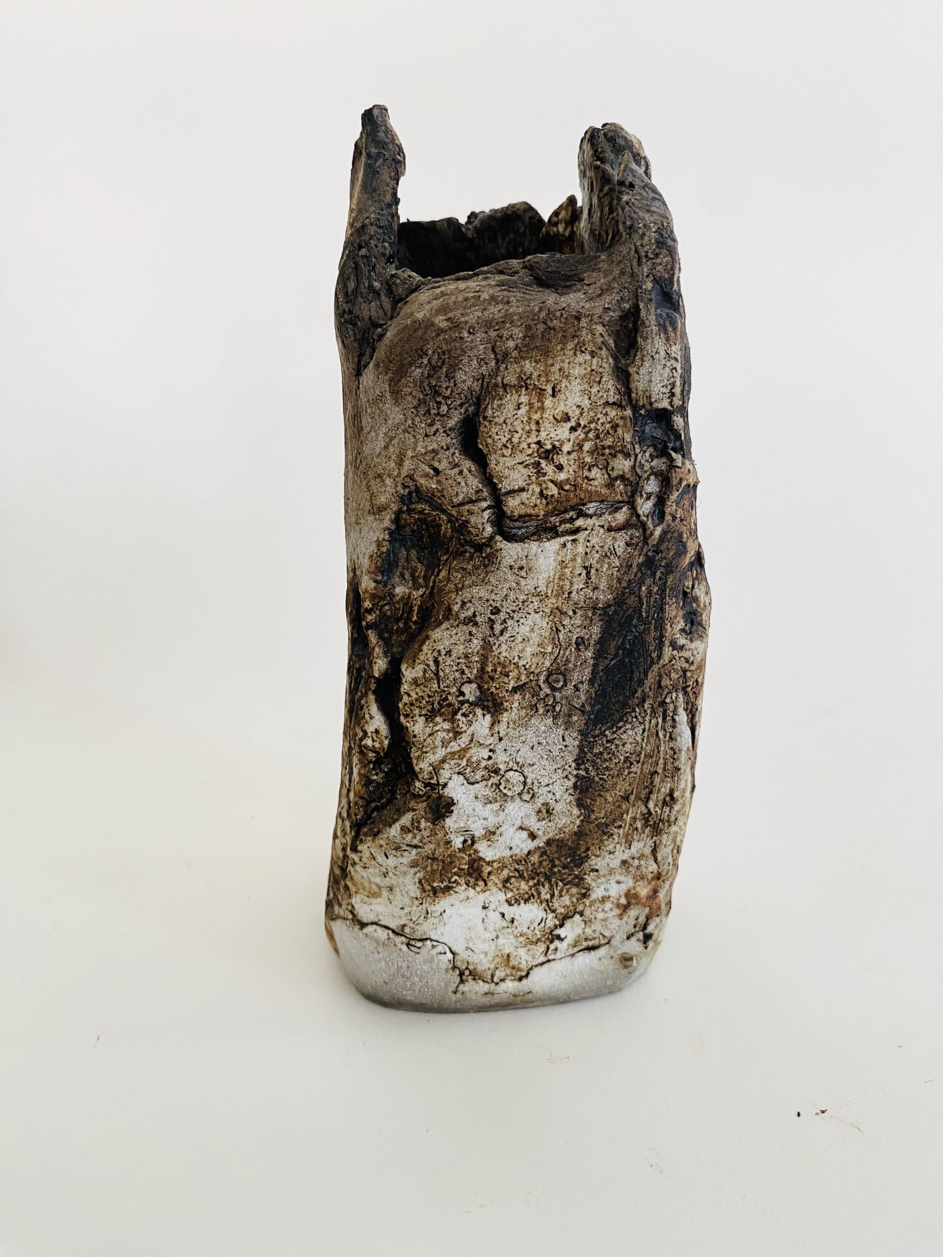 Vase wabi sabi terre cuite raku