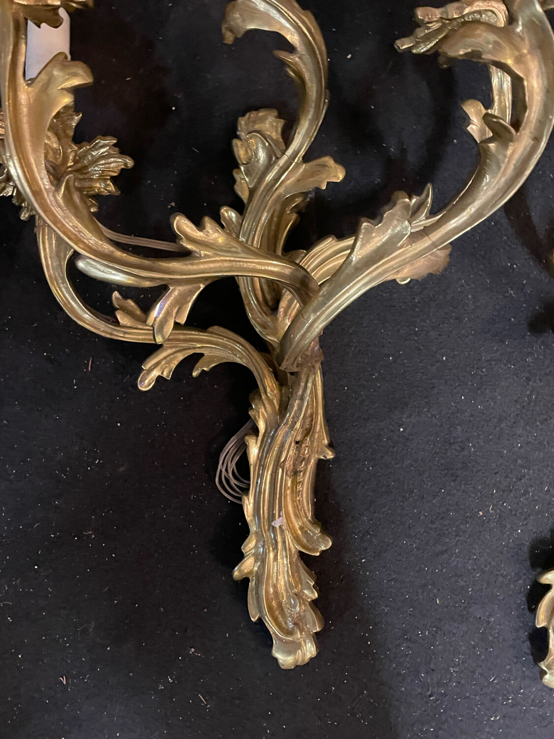 Pair of bronze sconces