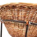 Set of 4 rattan pod chairs 60s