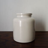 White ceramic mustard pot