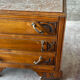 Compact Art Deco commode from the 1930s, carved wood and marble.