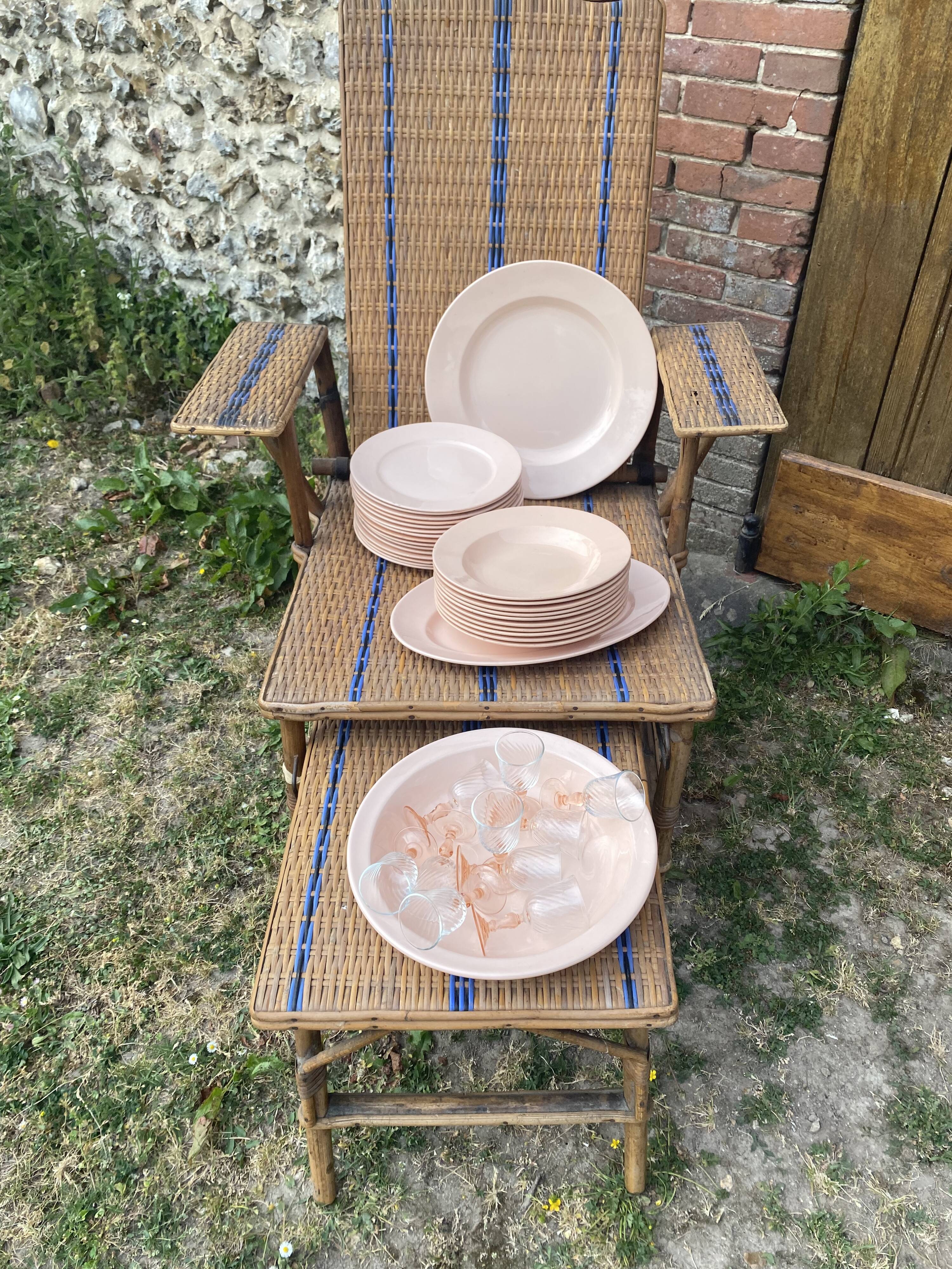 Service de table Digoin Sarreguemines Rose